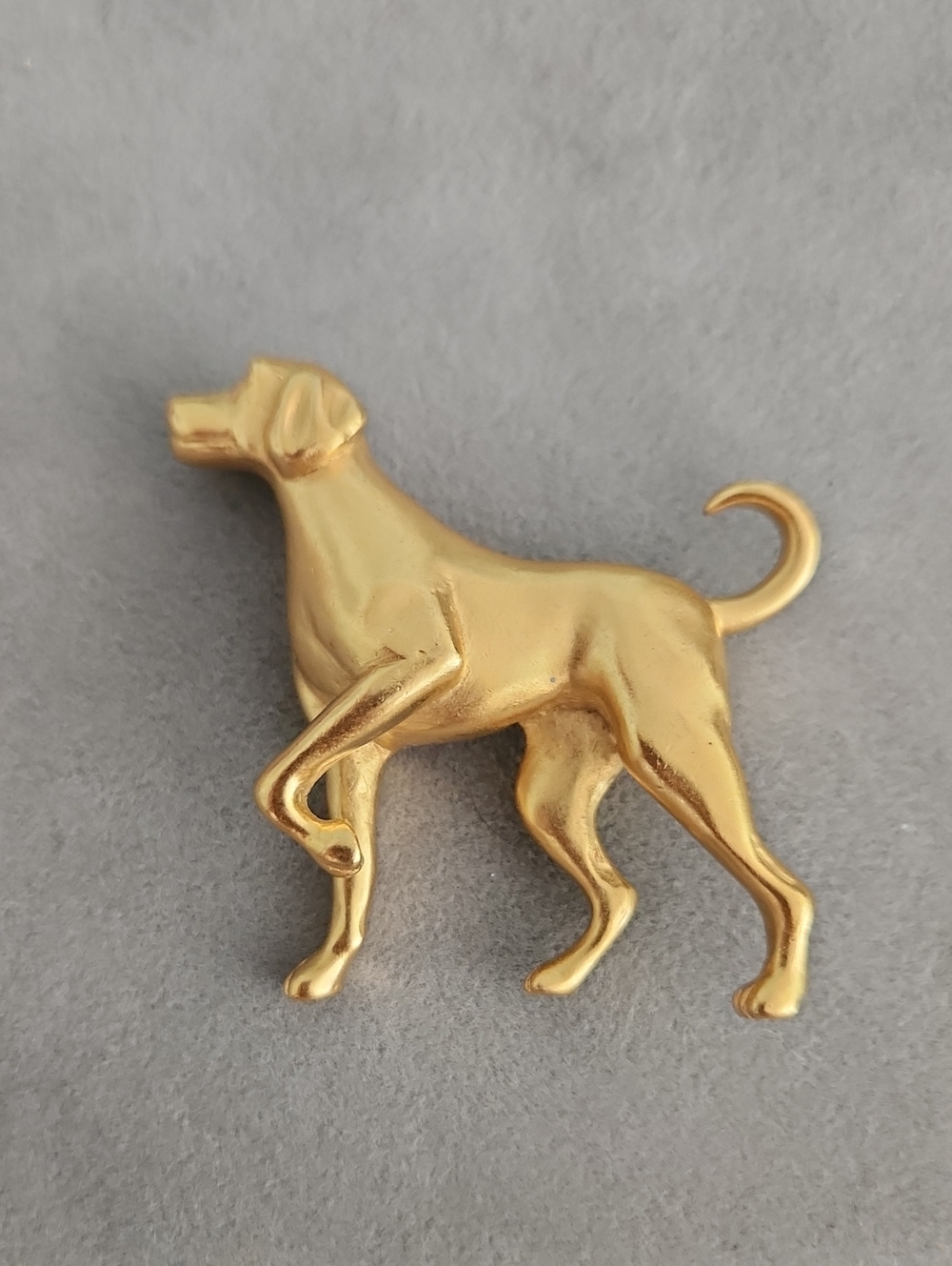 Carolee Gold Dog Silhouette Brooch with Crystal Eye